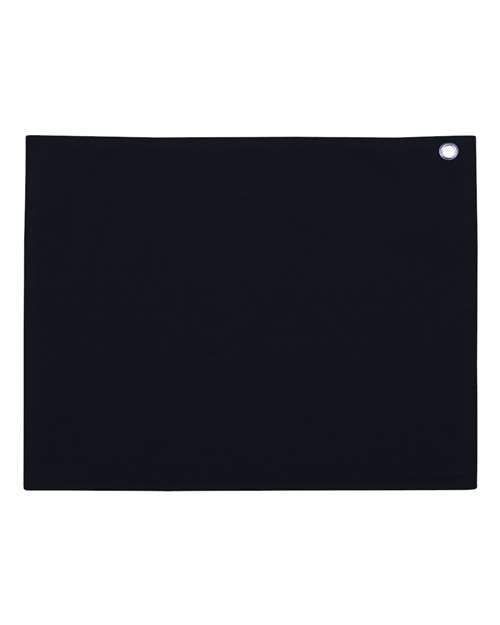 Carmel Towel Company C1518GH Large Rally Towel with Grommet and Hook #color_BLACK