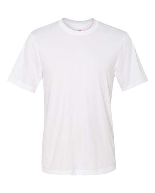 Hanes 4820 Adult Cool DRI with FreshIQ T-Shirt #color_WHITE