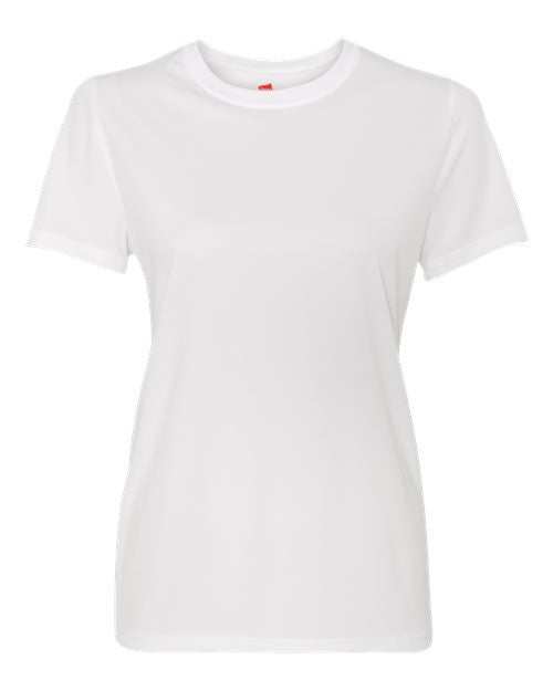 Hanes 4830 Ladies' Cool DRI with FreshIQ Performance T-Shirt #color_WHITE
