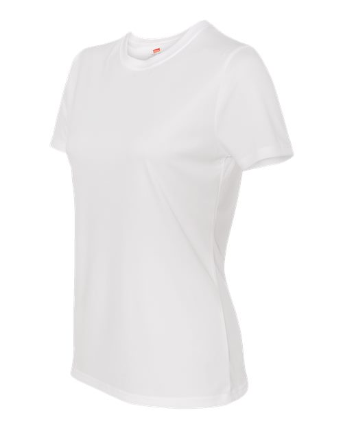 Hanes 4830 Ladies' Cool DRI with FreshIQ Performance T-Shirt #color_WHITE