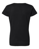 LAT 3507 Ladies' V-Neck Fine Jersey T-Shirt #color_BLACK