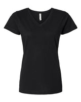 LAT 3507 Ladies' V-Neck Fine Jersey T-Shirt #color_BLACK