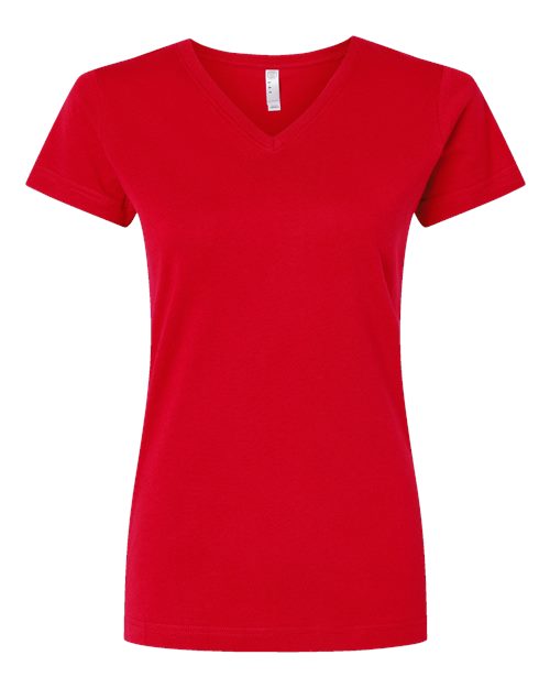 LAT 3507 Ladies' V-Neck Fine Jersey T-Shirt #color_RED