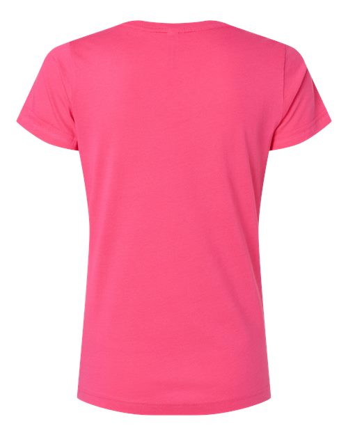 LAT 3507 Ladies' V-Neck Fine Jersey T-Shirt #color_HOT PINK