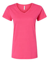 LAT 3507 Ladies' V-Neck Fine Jersey T-Shirt #color_HOT PINK