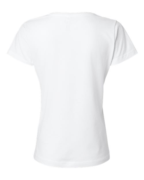 LAT 3507 Ladies' V-Neck Fine Jersey T-Shirt #color_WHITE