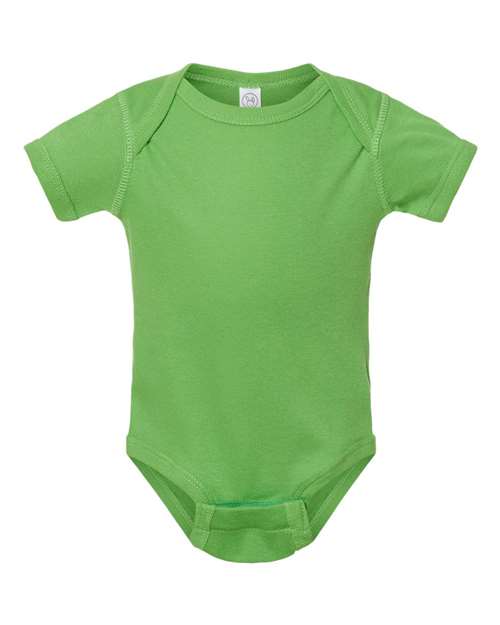 Rabbit Skins 4400 Infant Baby Rib Bodysuit #color_APPLE