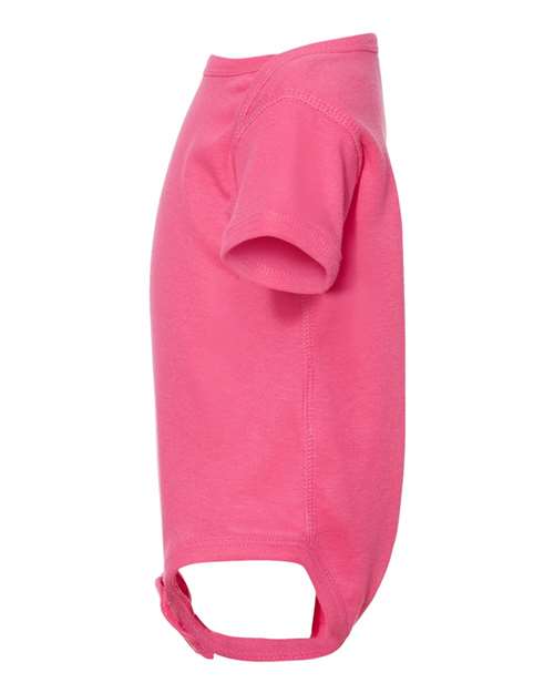 Rabbit Skins 4400 Infant Baby Rib Bodysuit #color_HOT PINK