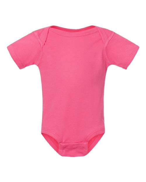Rabbit Skins 4400 Infant Baby Rib Bodysuit #color_HOT PINK