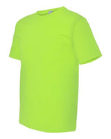 Bayside BA5070 Adult Short-Sleeve T-Shirt with Pocket #color_LIME GREEN