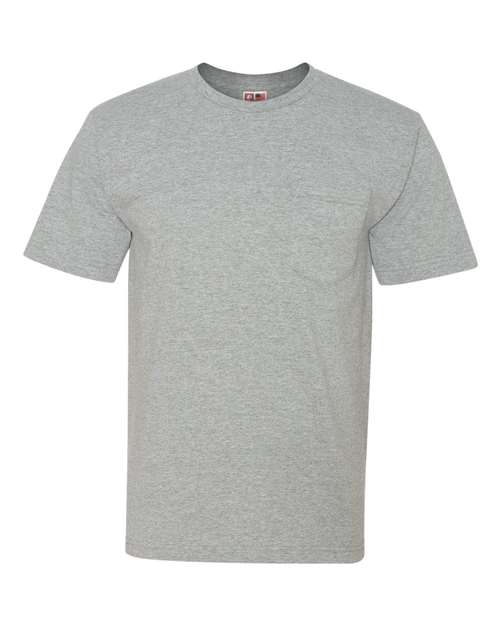 Bayside BA5070 Adult Short-Sleeve T-Shirt with Pocket #color_DARK ASH
