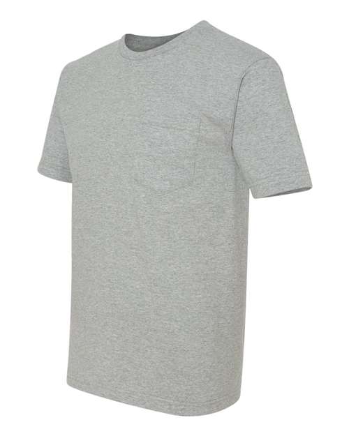 Bayside BA5070 Adult Short-Sleeve T-Shirt with Pocket #color_DARK ASH