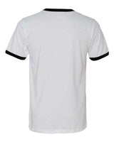 Bella + Canvas 3055C Men's Jersey Short-Sleeve Ringer T-Shirt #color_WHITE/ BLACK