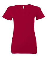 Bella + Canvas B6035 Ladies' Jersey Short-Sleeve Deep V-Neck T-Shirt #color_RED