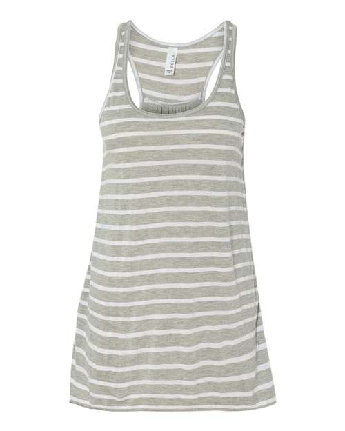 Bella + Canvas B8800 Ladies' Flowy Racerback Tank #color_STR ATH HTR/ WHT