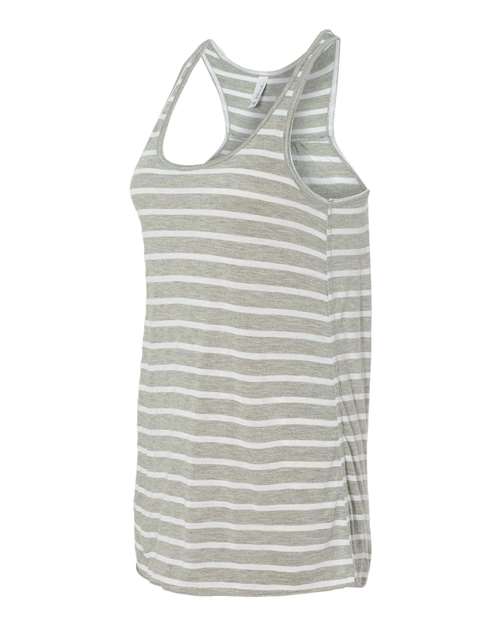 Bella + Canvas B8800 Ladies' Flowy Racerback Tank #color_STR ATH HTR/ WHT