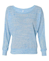 Bella + Canvas 8850 Ladies' Flowy Long-Sleeve Off Shoulder T-Shirt #color_BLUE MARBLE