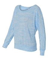 Bella + Canvas 8850 Ladies' Flowy Long-Sleeve Off Shoulder T-Shirt #color_BLUE MARBLE