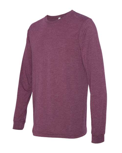 Bella + Canvas 3501 Unisex Jersey Long-Sleeve T-Shirt #color_MAROON TRIBLEND