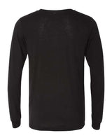 Bella + Canvas 3501 Unisex Jersey Long-Sleeve T-Shirt #color_SOLID BLK TRIBLN