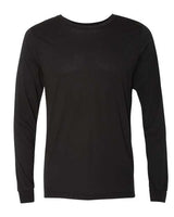 Bella + Canvas 3501 Unisex Jersey Long-Sleeve T-Shirt #color_SOLID BLK TRIBLN