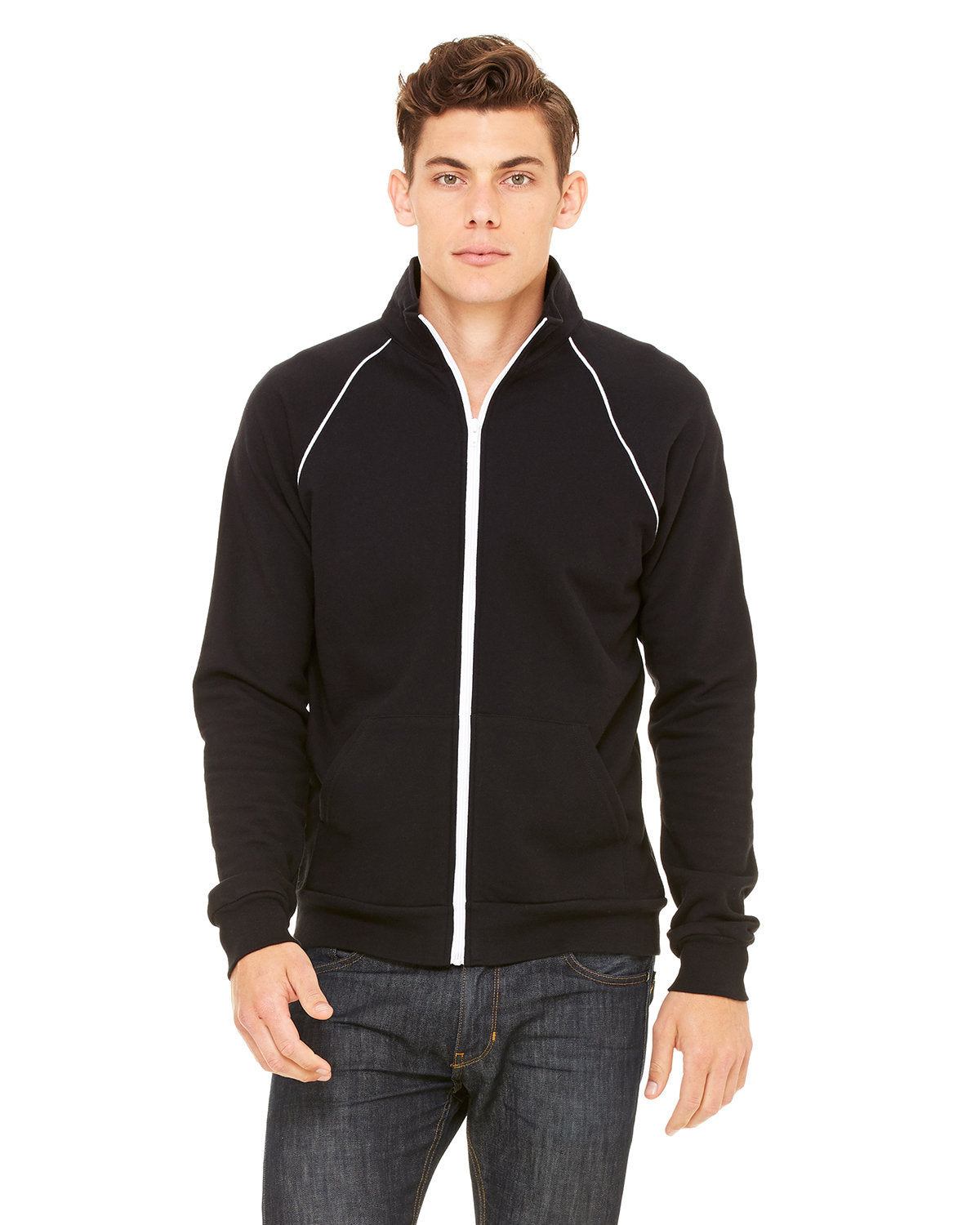 Bella + Canvas 3710 Men's Piped Fleece Jacket