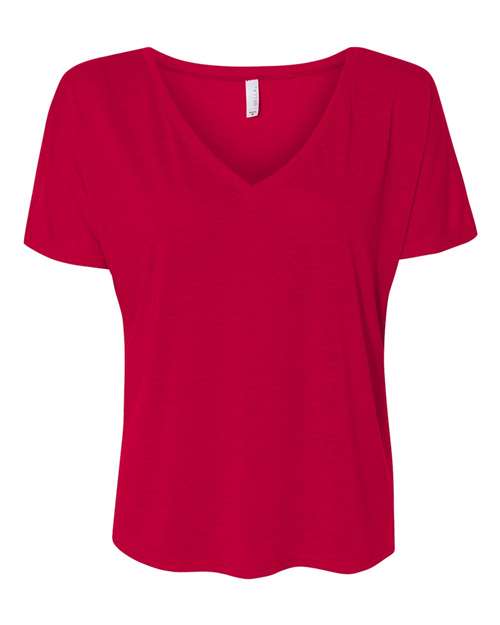 Bella + Canvas 8815 Ladies' Slouchy V-Neck T-Shirt #color_RED