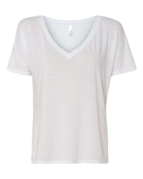 Bella + Canvas 8815 Ladies' Slouchy V-Neck T-Shirt #color_WHITE