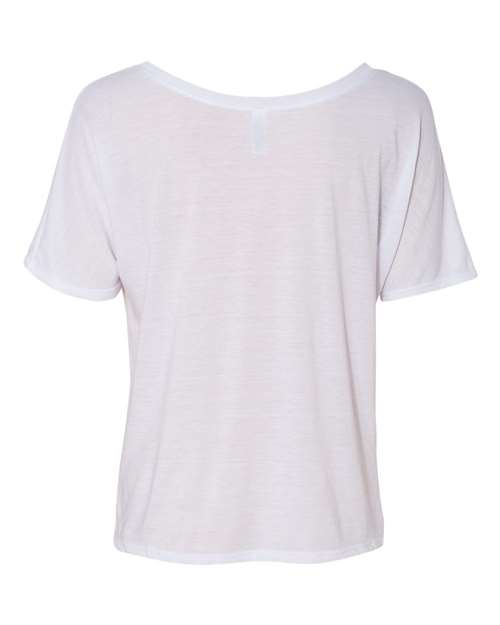 Bella + Canvas 8816 Ladies' Slouchy Scoop-Neck T-Shirt #color_WHITE