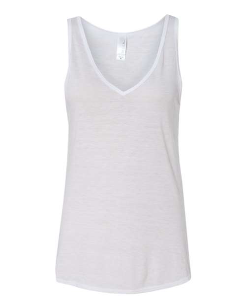 Bella + Canvas B8805 Ladies' Flowy V-Neck Tank #color_WHITE