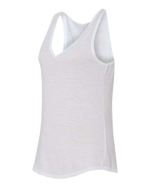 Bella + Canvas B8805 Ladies' Flowy V-Neck Tank #color_WHITE