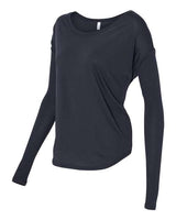 Bella + Canvas 8852 Ladies' Flowy Long-Sleeve T-Shirt with 2x1 Sleeves #color_MIDNIGHT