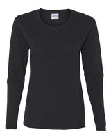 Gildan G540L Ladies' Heavy Cotton Long-Sleeve T-Shirt #color_BLACK