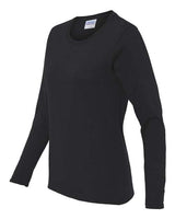 Gildan G540L Ladies' Heavy Cotton Long-Sleeve T-Shirt #color_BLACK
