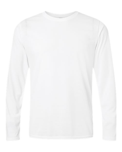Gildan G424 Adult Performance Adult 5 oz. Long-Sleeve T-Shirt #color_WHITE