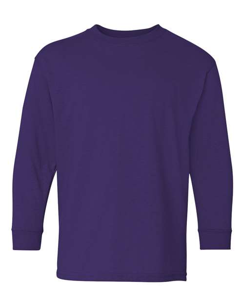 Gildan G540B Youth Heavy Cotton Long-Sleeve T-Shirt #color_PURPLE