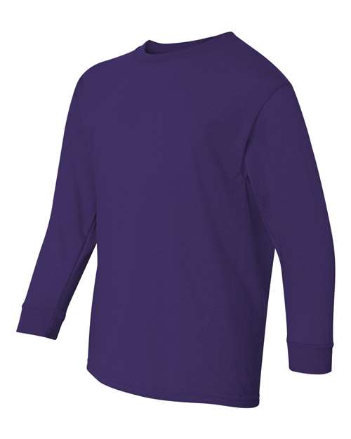 Gildan G540B Youth Heavy Cotton Long-Sleeve T-Shirt #color_PURPLE