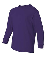 Gildan G540B Youth Heavy Cotton Long-Sleeve T-Shirt #color_PURPLE