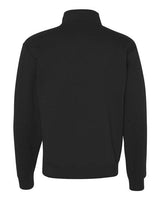 Jerzees 995M Adult NuBlend Quarter-Zip Cadet Collar Sweatshirt #color_BLACK