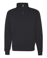 Jerzees 995M Adult NuBlend Quarter-Zip Cadet Collar Sweatshirt #color_BLACK
