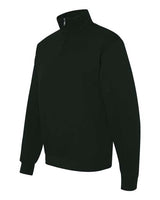 Jerzees 995M Adult NuBlend Quarter-Zip Cadet Collar Sweatshirt #color_BLACK