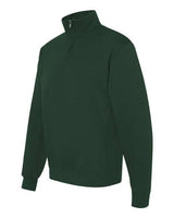Jerzees 995M Adult NuBlend Quarter-Zip Cadet Collar Sweatshirt #color_FOREST GREEN
