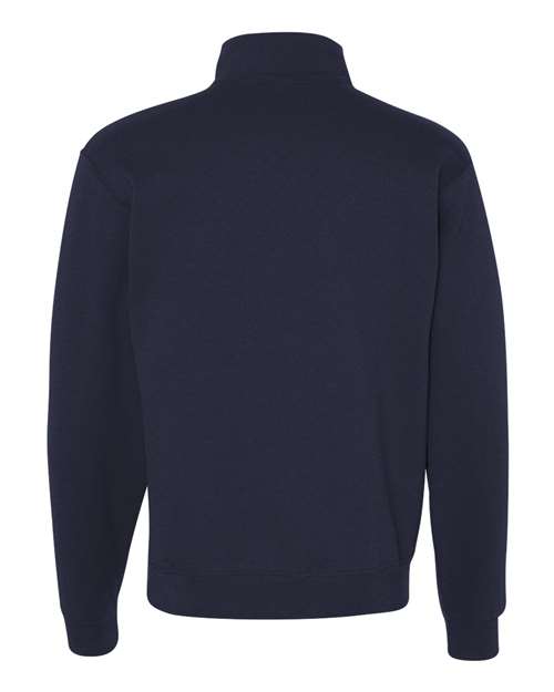 Jerzees 995M Adult NuBlend Quarter-Zip Cadet Collar Sweatshirt #color_J NAVY