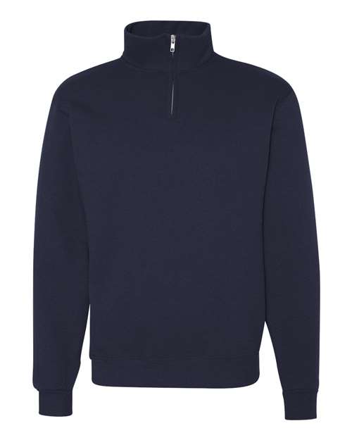 Jerzees 995M Adult NuBlend Quarter-Zip Cadet Collar Sweatshirt #color_J NAVY