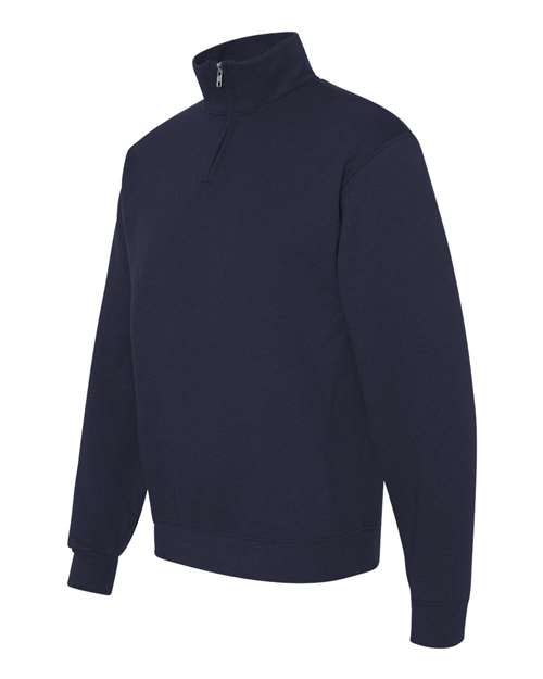 Jerzees 995M Adult NuBlend Quarter-Zip Cadet Collar Sweatshirt #color_J NAVY