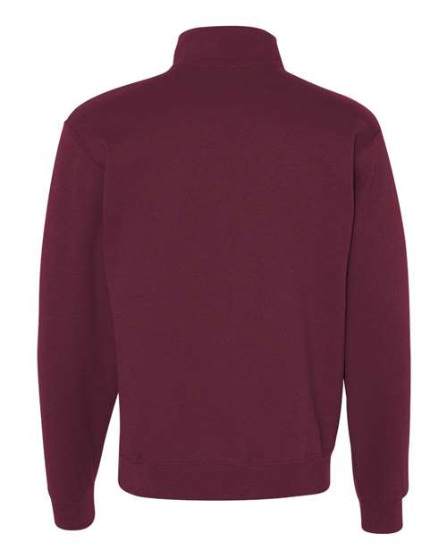 Jerzees 995M Adult NuBlend Quarter-Zip Cadet Collar Sweatshirt #color_MAROON