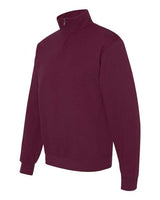 Jerzees 995M Adult NuBlend Quarter-Zip Cadet Collar Sweatshirt #color_MAROON