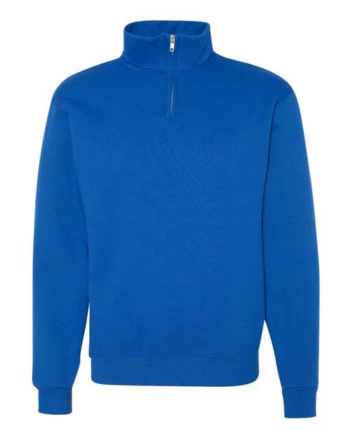Jerzees 995M Adult NuBlend Quarter-Zip Cadet Collar Sweatshirt #color_ROYAL