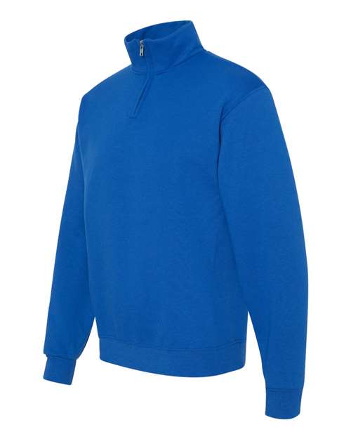 Jerzees 995M Adult NuBlend Quarter-Zip Cadet Collar Sweatshirt #color_ROYAL