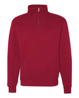 Jerzees 995M Adult NuBlend Quarter-Zip Cadet Collar Sweatshirt #color_TRUE RED